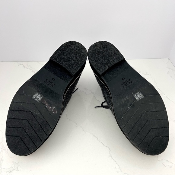 Eileen Fisher System Nims Platform Oxford Shoes Lace Up Grey Felt Size 10 NWOT - Picture 12 of 14
